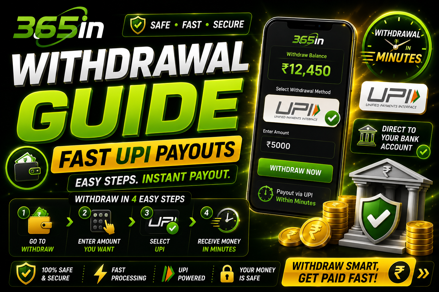 365in Withdrawal Guide: Instant UPI Cashouts